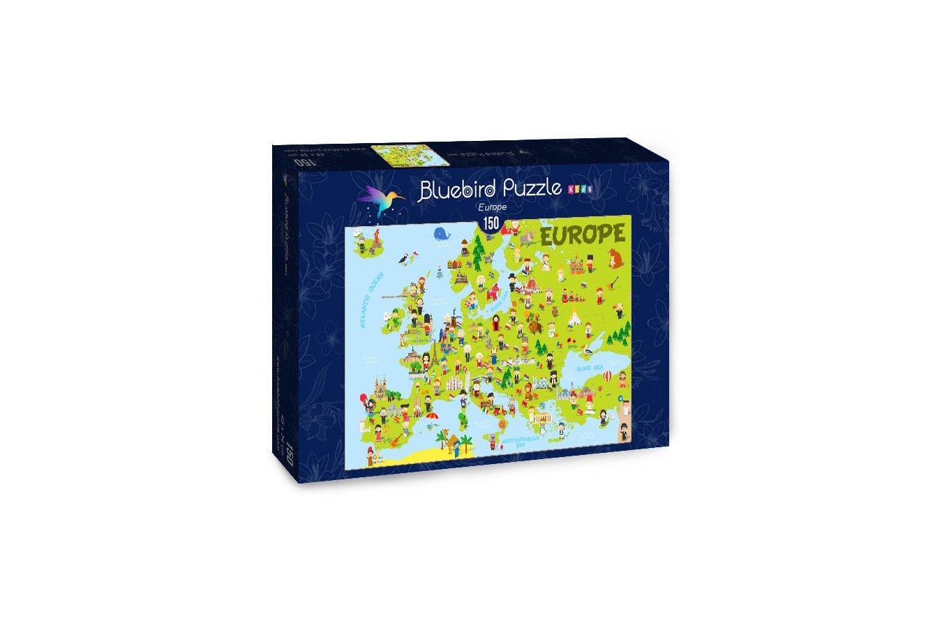 Puzzle Bluebird - Europe, 150 piese (70380)