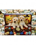 Puzzle Bluebird - Two Travel Puppies, 100 piese (70398)