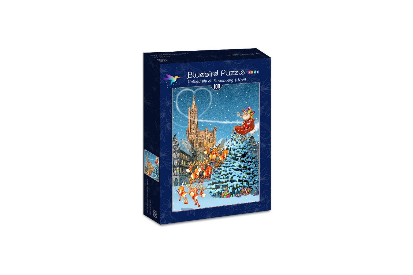 Puzzle Bluebird - Francois Ruyer: Cathedrale de Strasbourg a Noel, 100 piese (70405)