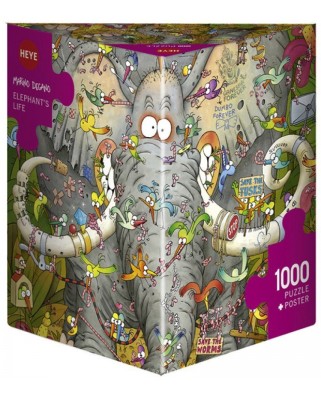 Puzzle Heye - Marino Degano: Elephants Life, 1000 piese (29921)