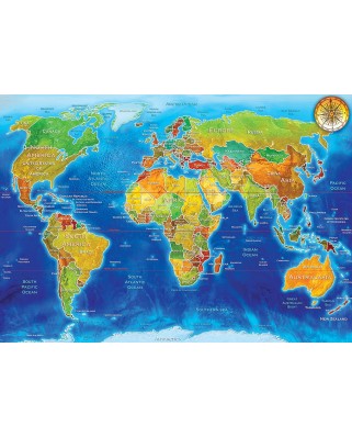 Puzzle KS Games - World Political map, 1500 piese (22011)