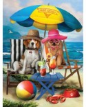 Puzzle SunsOut - Beach Dogs, 300 piese XXL (Sunsout-28884)