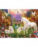 Puzzle SunsOut - Castle Unicorns, 300 piese XXL (Sunsout-15960)