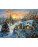Puzzle SunsOut - Christmas Cottage, 500 piese XXL (Sunsout-19224)
