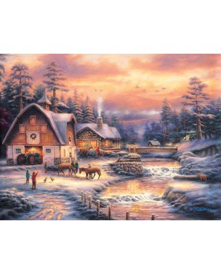 Puzzle SunsOut - Chuck Pinson: Country Holidays, 500 piese XXL (Sunsout-33714)