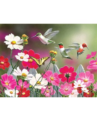 Puzzle SunsOut - Cosmos and Hummingbirds, 500 piese XXL (Sunsout-30412)
