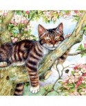 Puzzle SunsOut - Debbie Cook: Sleepy Cat, 500 piese (Sunsout-50423)