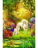 Puzzle SunsOut - Enchanted Garden Unicorns, 500 piese (Sunsout-24415)
