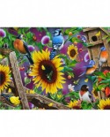 Puzzle SunsOut - Jerry Gadamus: Fenceline Birds, 500 piese (Sunsout-49049)