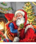 Puzzle SunsOut - Kissing Santa, 500 piese XXL (Sunsout-60662)