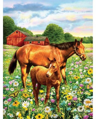 Puzzle SunsOut - Mare and Foal, 500 piese XXL (Sunsout-37174)