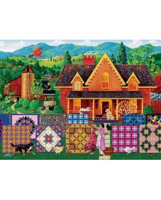 Puzzle SunsOut - Morning Day Quilt, 500 piese XXL (Sunsout-38842)