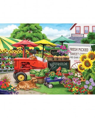 Puzzle SunsOut - Nancy Wernersbach: Farm Stand Bounty, 1000 piese (Sunsout-63038)