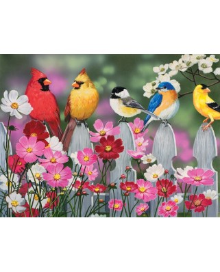 Puzzle SunsOut - Songbirds and Cosmos, 500 piese XXL (Sunsout-30448)