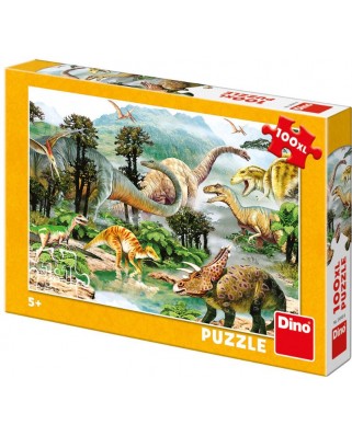 Puzzle Dino - Dinosaurs, 100 piese XXL (34343)