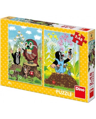 Puzzle Dino - The little Mole, 2x48 piese (38160)