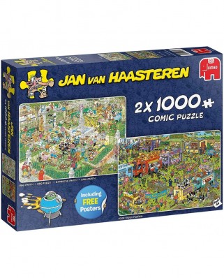 Puzzle Jumbo - Jan Van Haasteren: BBQ Party!, 2x1000 piese (19099)