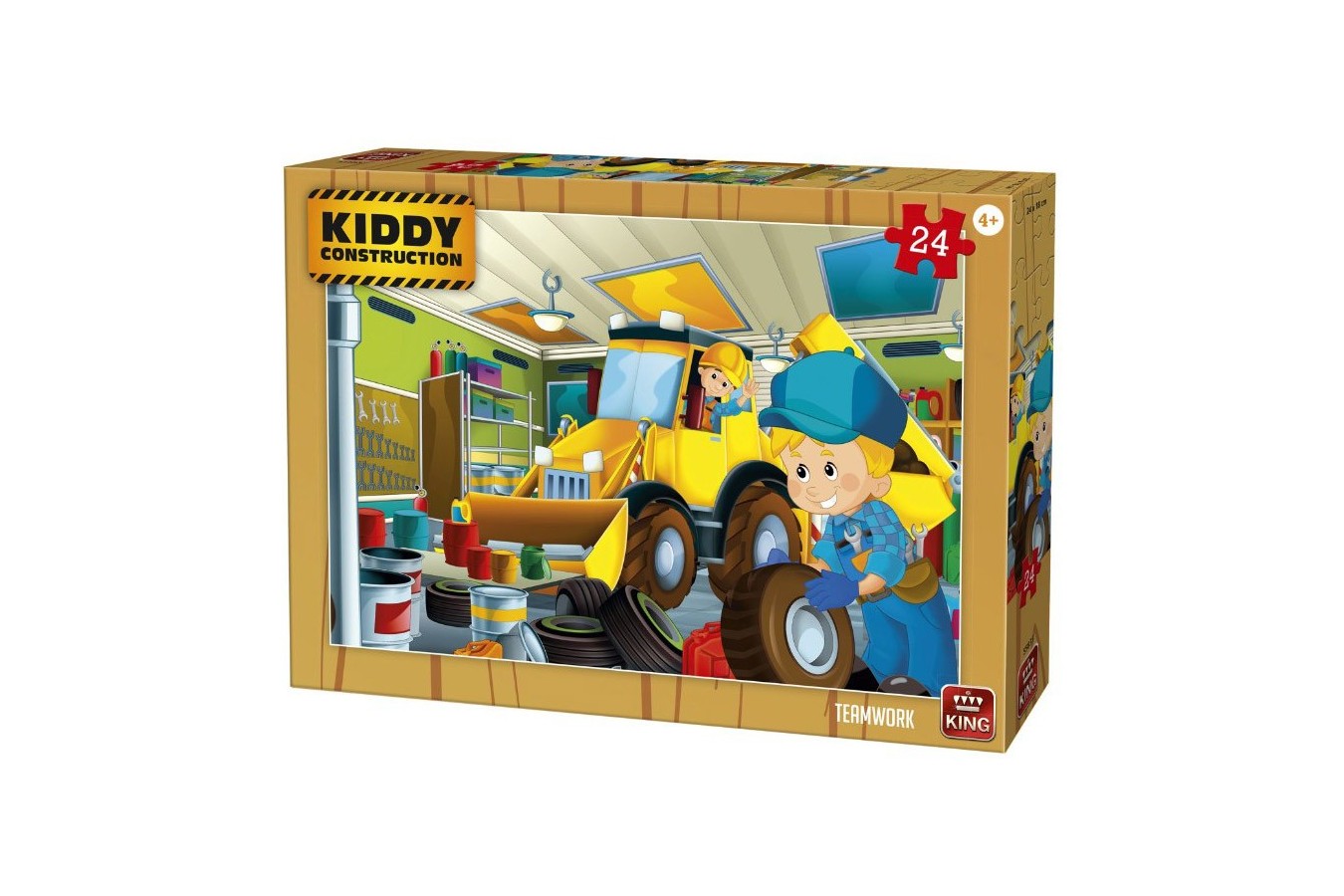 Puzzle King International - Kiddy Construction - Teamwork, 24 piese (55835)