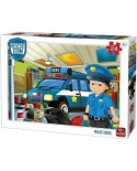 Puzzle King International - Rescue Team - Police Truck, 24 piese (55838)