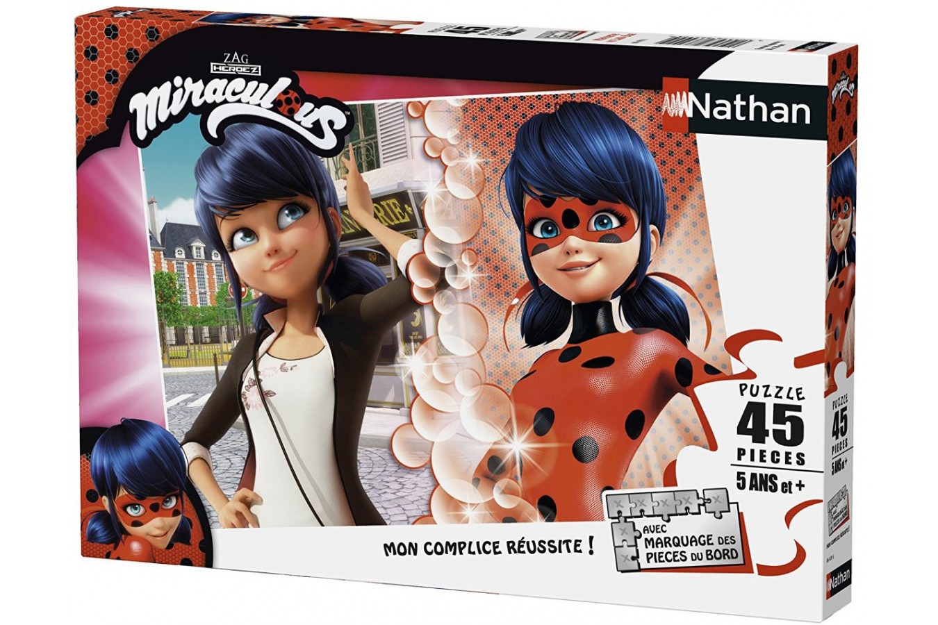 Puzzle Nathan - Miraculous - Lady Bug, 45 piese (86470)