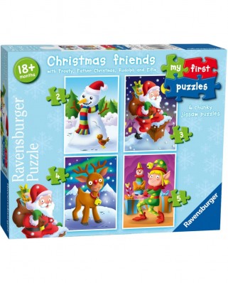 Puzzle Ravensburger - My First Puzzles - Christmas Friends, 2/3/4/5 piese (06854)