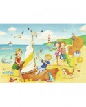 Puzzle Ravensburger - Children at the Beach, 2x24 piese (08880)