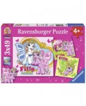 Puzzle Ravensburger - Filly's Butterfly Friends, 3x49 piese (09251)