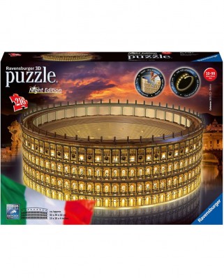 Puzzle 3D cu LED Ravensburger - The Coliseum, 216 piese (11148)