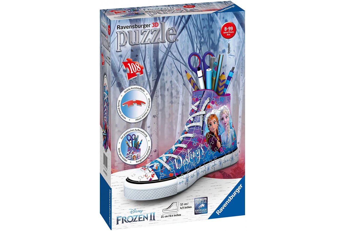 Puzzle 3D Ravensburger - Sneaker - Frozen II, 108 piese (12121)
