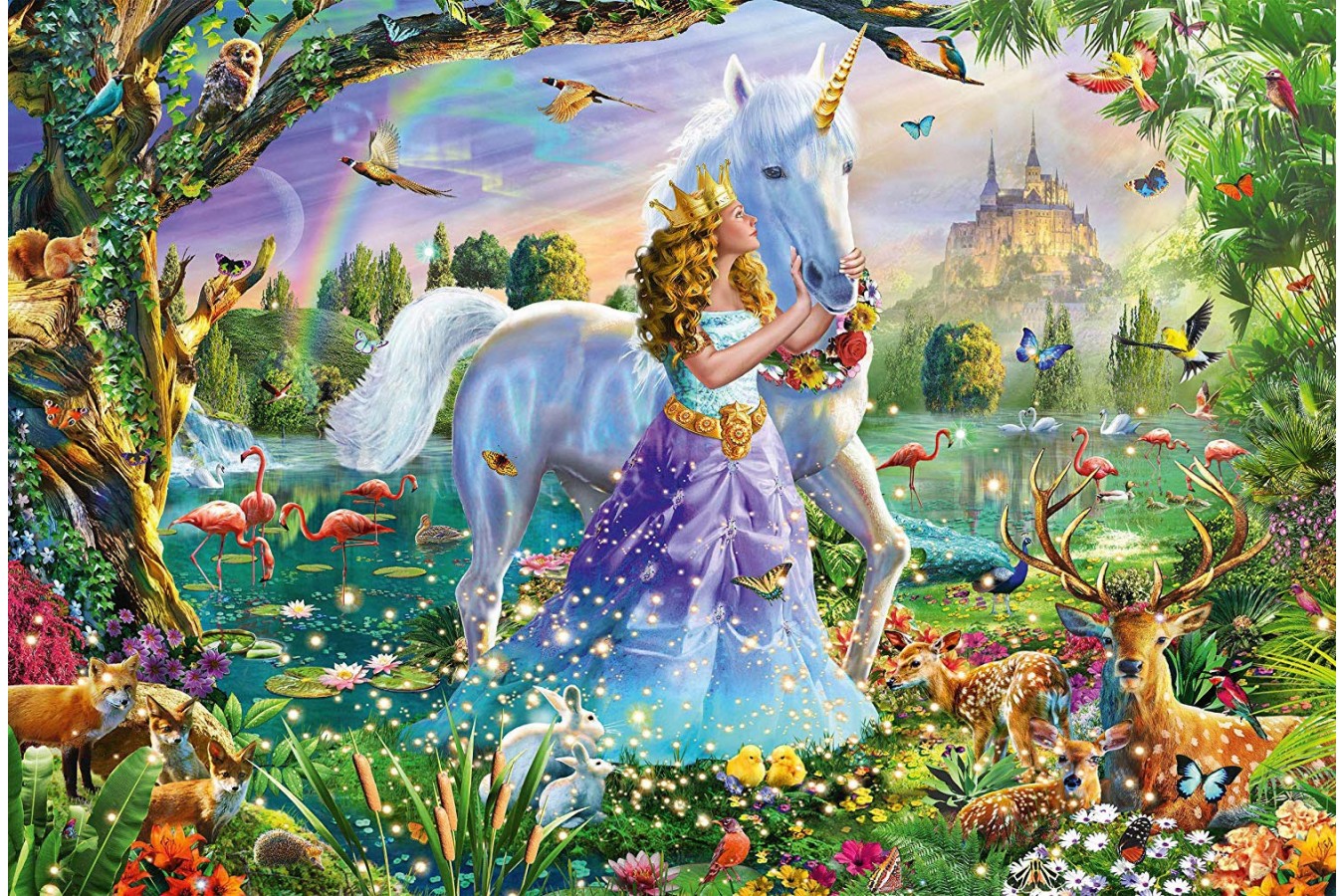 Puzzle Schmidt - Princess with Unicorn and Castle, 150 piese (56307)