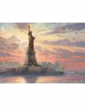 Puzzle fosforescent Schmidt - Thomas Kinkade: Statue of Liberty at Dusk, 1000 piese (59498)