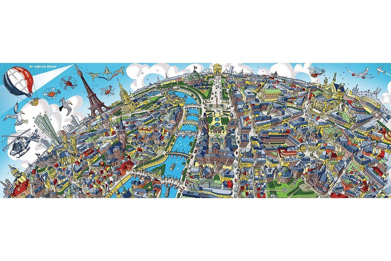 Puzzle panoramic Schmidt - Cityscape Paris, 1000 piese (59597)