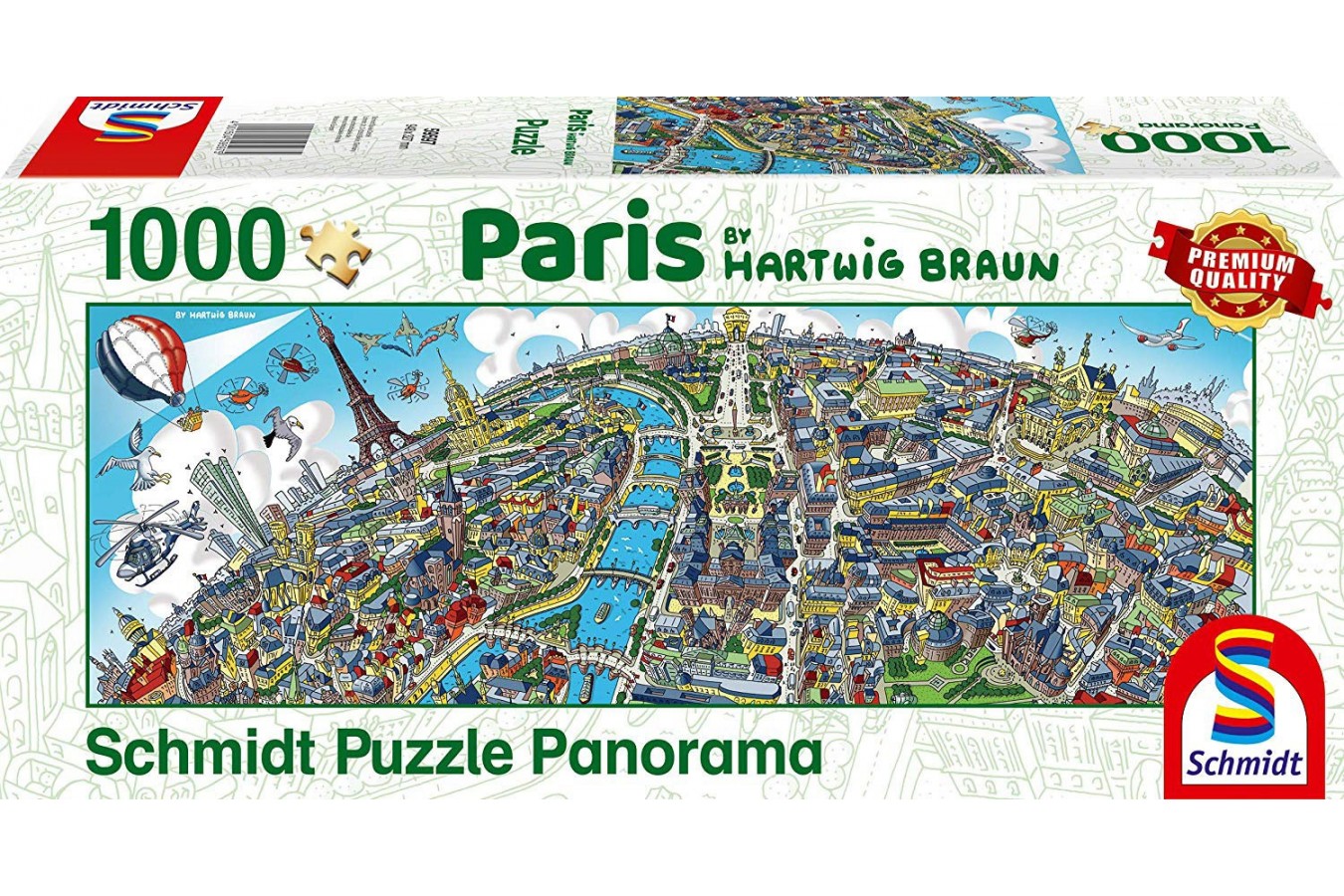 Puzzle panoramic Schmidt - Cityscape Paris, 1000 piese (59597)