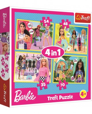 Puzzle Trefl - Barbie, 35/48/54/70 piese (34333)