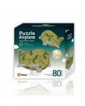 Puzzle 3D din plastic Pintoo - Airplane Puzzle - Camouflage, 80 piese (E5187)