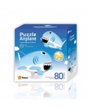 Puzzle 3D din plastic Pintoo - Airplane Puzzle - The Shark Plane, 80 piese (E5185)