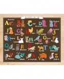 Puzzle din plastic Pintoo - Alphabet and Animals, 80 piese (T1022)