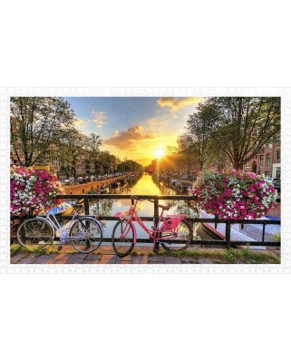 Puzzle din plastic Pintoo - Beautiful Sunrise Over Amsterdam, 1000 piese (H1770)