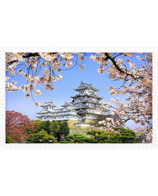 Puzzle din plastic Pintoo - Himeji-jo Castle in Spring Cherry Blossoms, 1000 piese (H1436)
