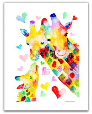 Puzzle din plastic Pintoo - Reina Sato: Giraffe Family, 300 piese (H2092)