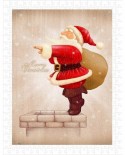 Puzzle din plastic Pintoo - Santa Claus Dive in The Fireplace, 300 piese (H1608)