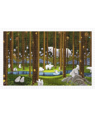 Puzzle din plastic Pintoo - Smart - Polar Bears in the Forest, 1000 piese (H2075)