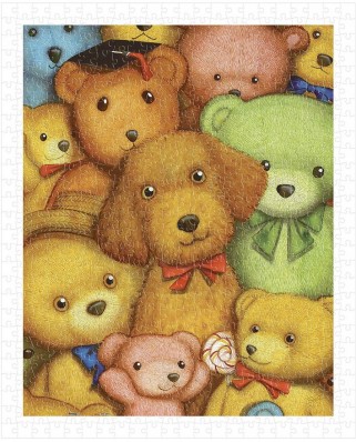 Puzzle din plastic Pintoo - Smart - Poodle and Teddy Bears, 500 piese (H1124)