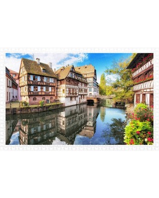 Puzzle din plastic Pintoo - Strasbourg, Petite France, 1000 piese (H1597)