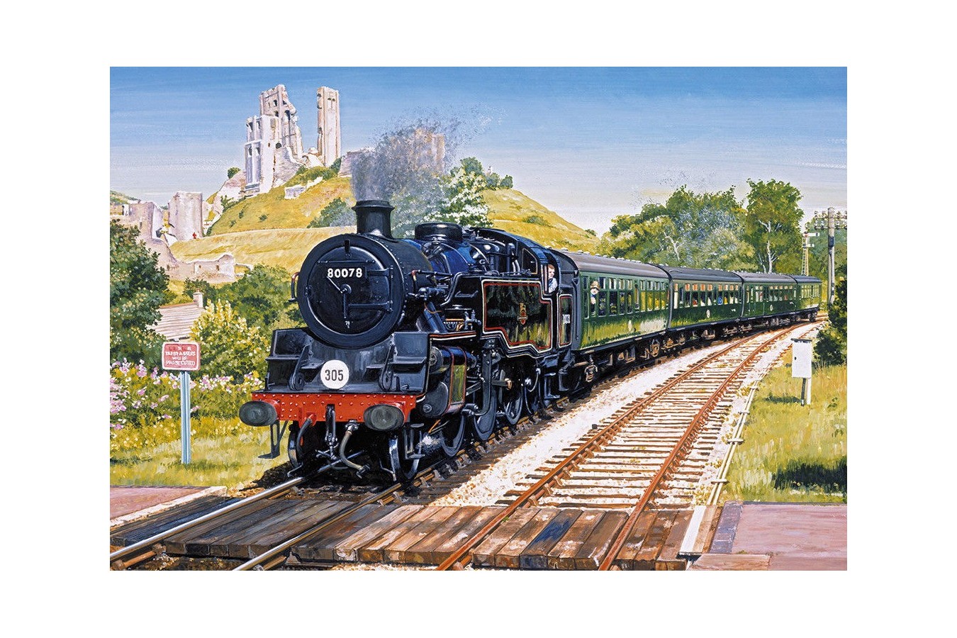 Puzzle Gibsons - Corfe Castle Crossing, 500 piese (65123)