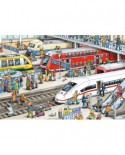 Puzzle Schmidt - At The Train Station, 60 piese, contine eticheta bagaje (56328)