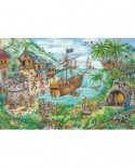 Puzzle Schmidt - Pirate Cove, 100 piese, contine steag pirat (56330)