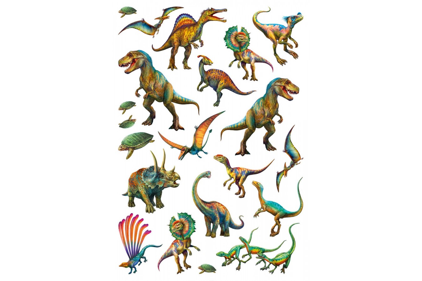 Puzzle Schmidt - Wild Dinosaurs, 150 piese, contine tatuaj (56332)