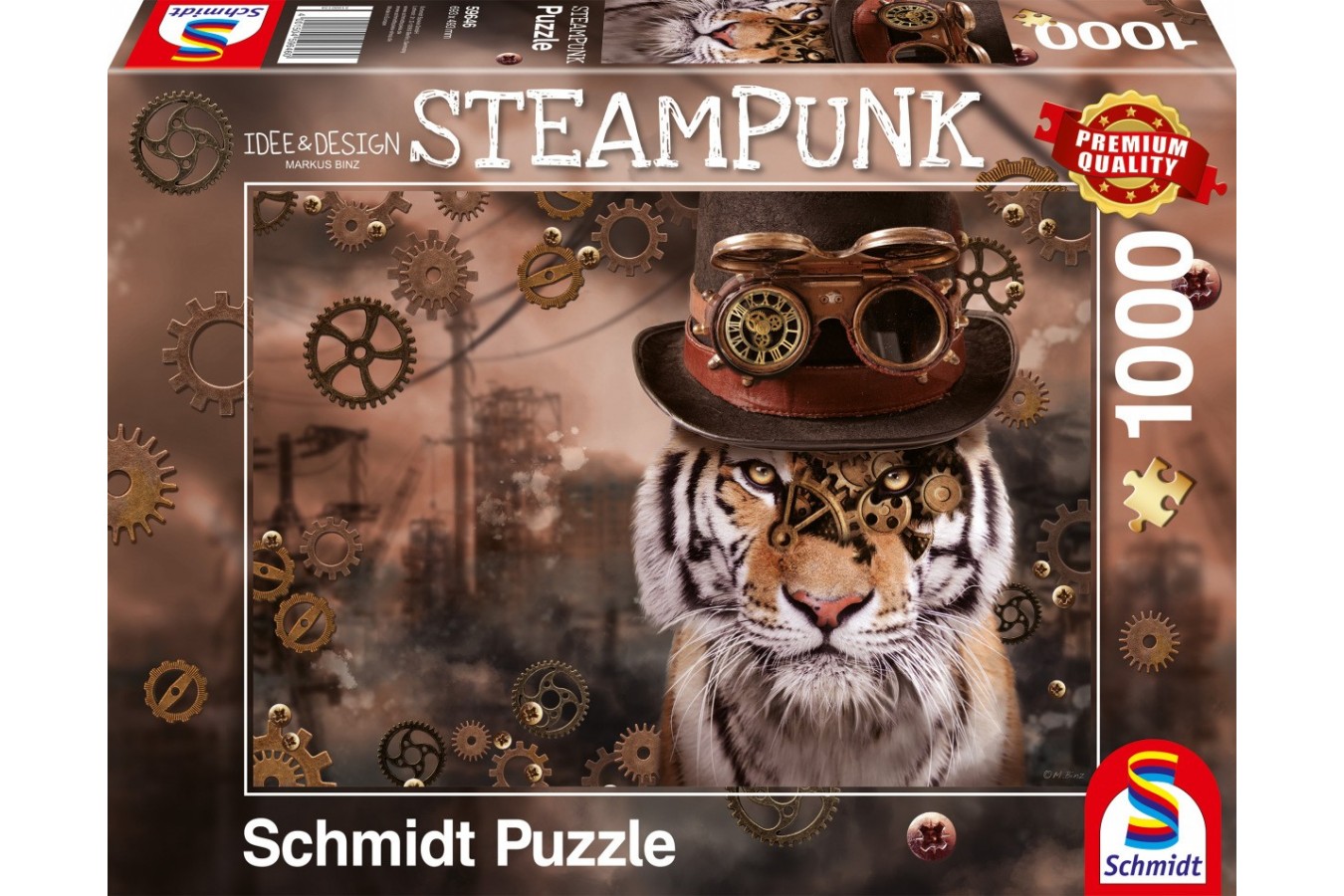 Puzzle Schmidt - Markus Binz: Steampunk Tiger, 1000 piese (59646)