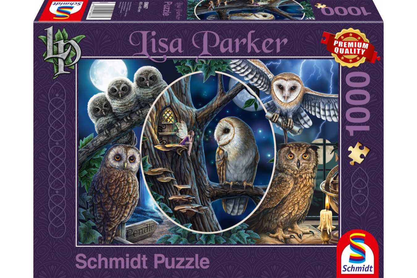 Puzzle Schmidt - Lisa Parker: Mysterious Owls, 1000 piese (59667)